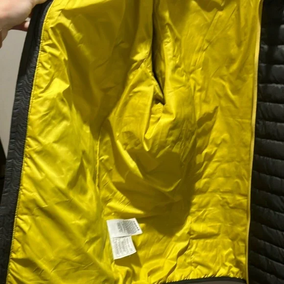 Black Puffer Jacket with Yellow Accents - Picture 4 of 7